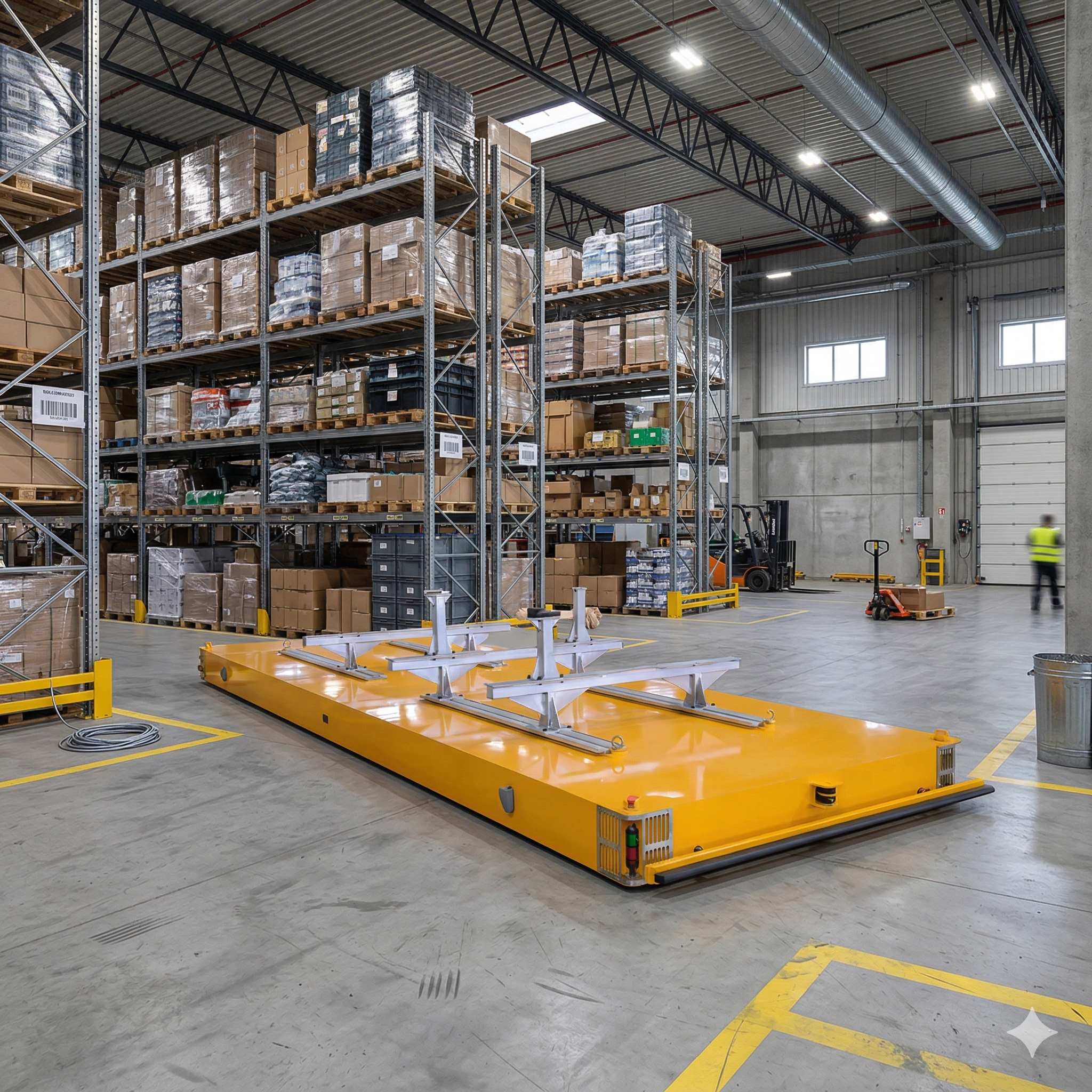 AGV autonomní plošina v průmyslovém provozu